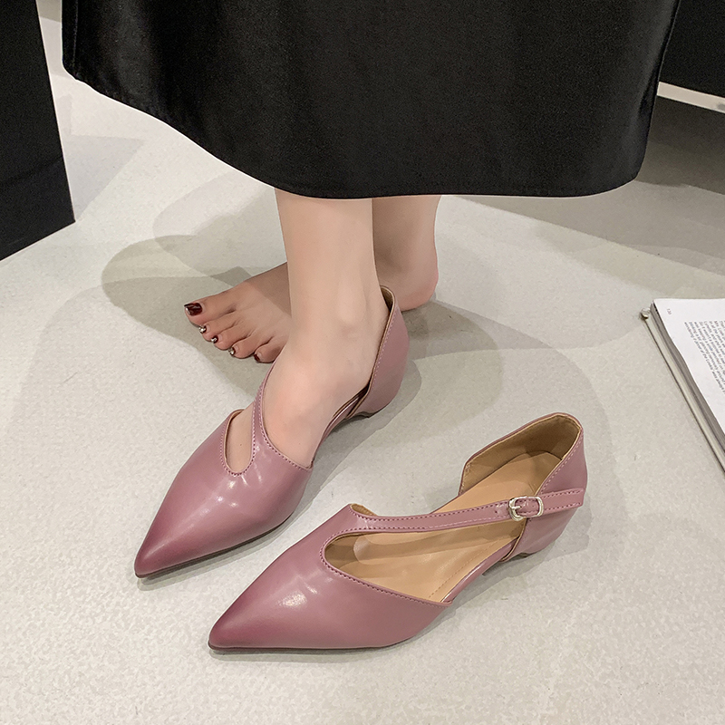 Pump Heel Block - Französische Spitze Sandalen für Damen, Atmungsaktive
