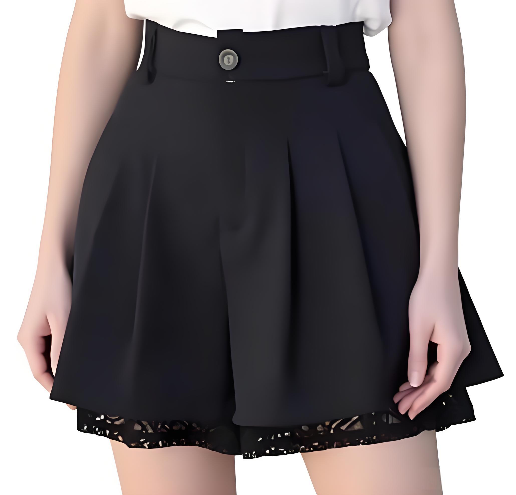Formal Wear Women Us - Damen Casual High-Waist Anzughose Culottes mit