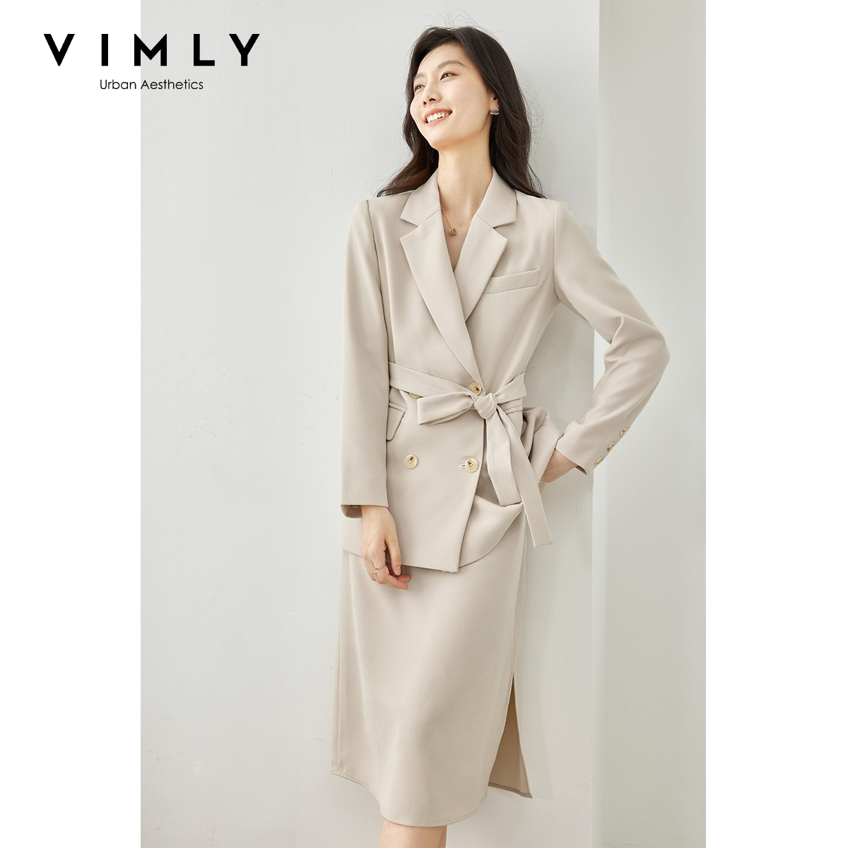 Women Formal Wear For Office - VIMLY Damen Zweiteiler Set 2026 Herbst