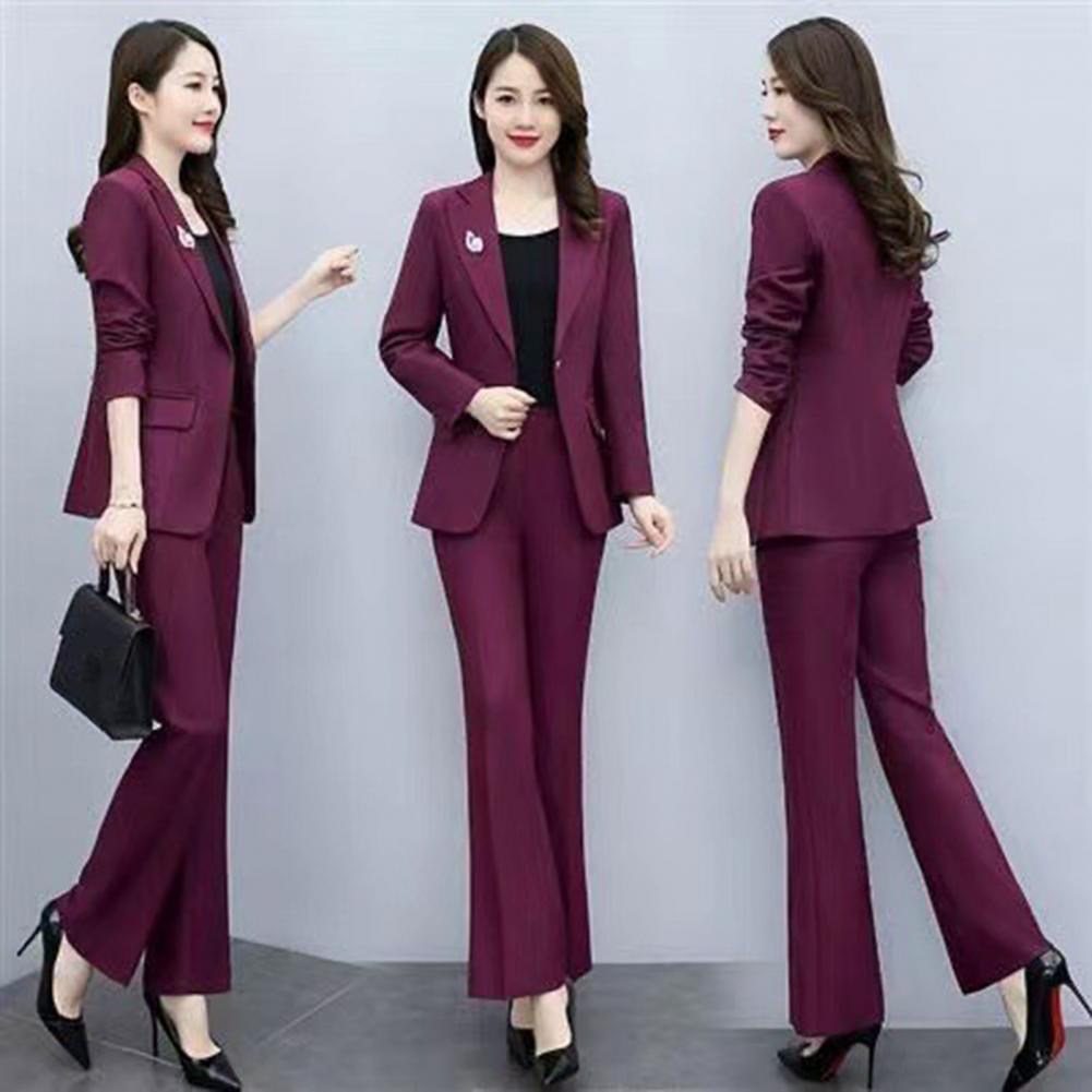 Formal Wear Women Us - 2-teiliges Damen-Anzug-Set mit Formalem Mantel und