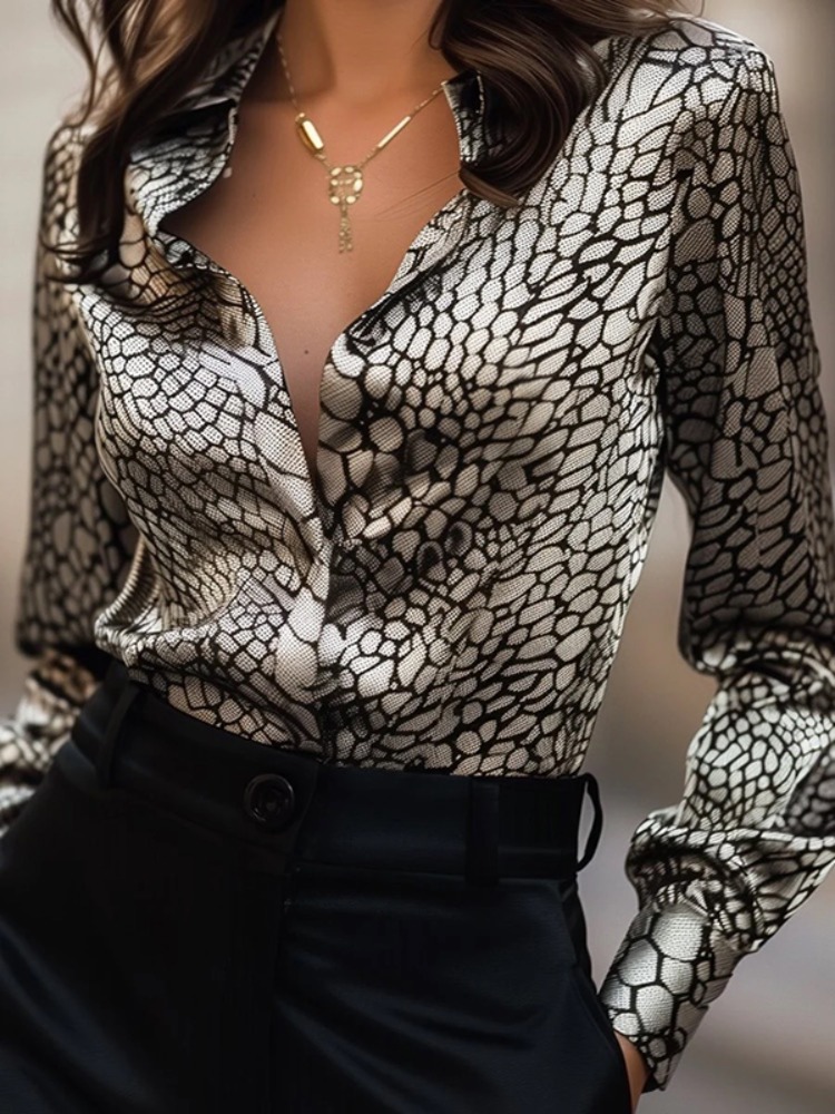 Damen Vintage Bluse mit Krokod – Women Formal Wear Stitching Bewertung und Preis