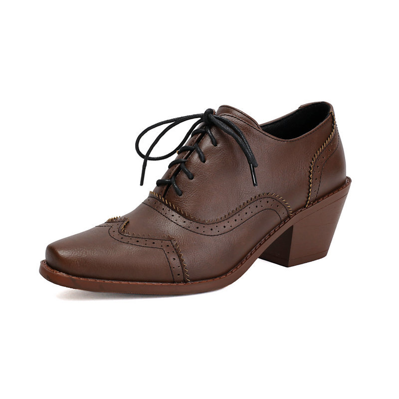 Damen Oxford-Schuhe, spitzer Z – Pump Heel Block Bewertung und Preis