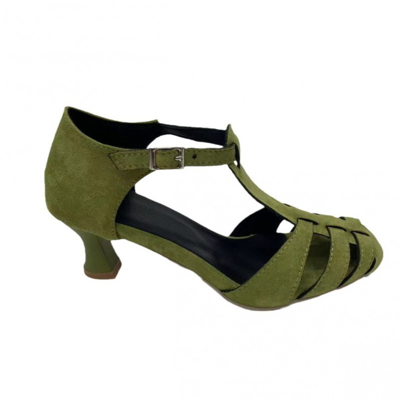 Damen Grüne Wildleder Kitten-H – Women Formal Wear For Office Bewertung und Preis