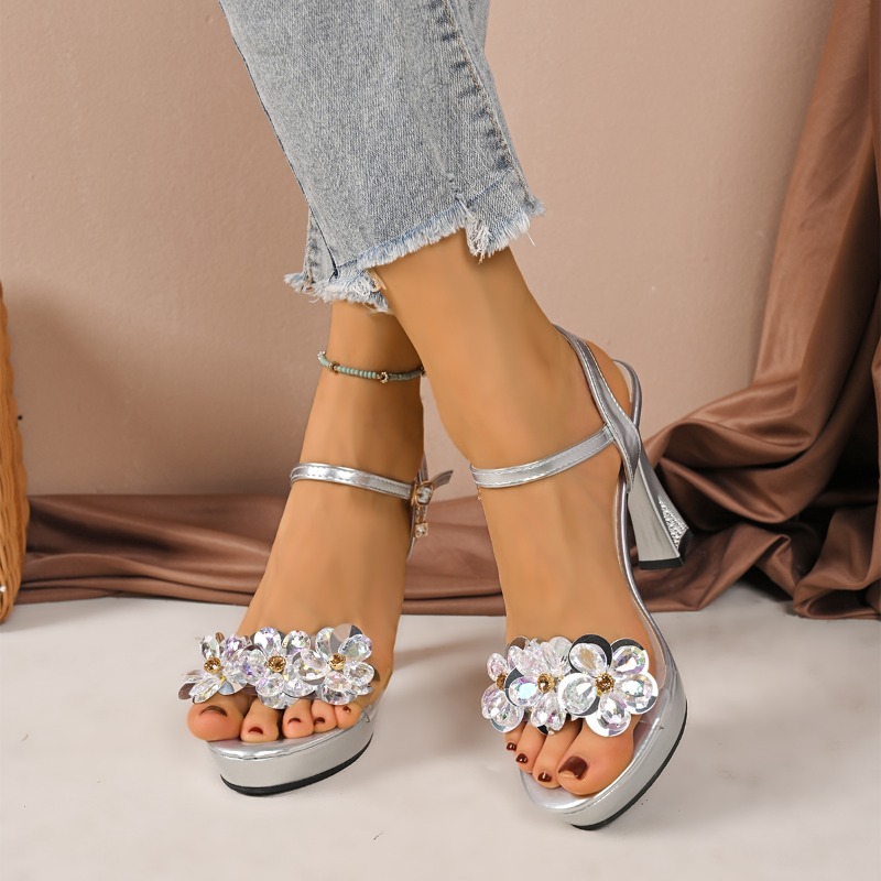 Sandalen mit Fischmaul-Design  – Pump Heel Block Bewertung und Preis