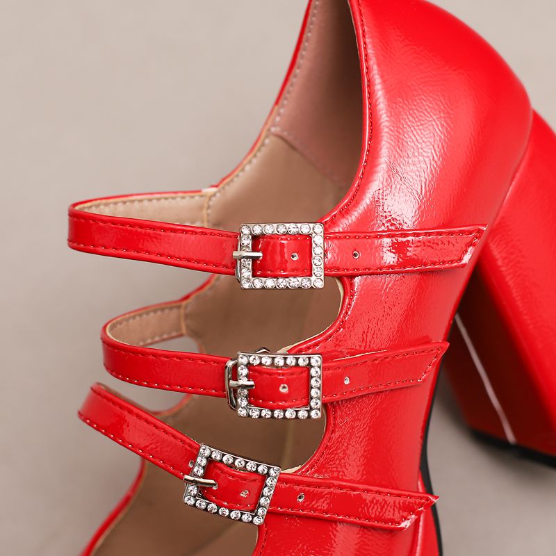 SIMLOVEYO Marken-Damenschuhe m – Pump Heel Block Bewertung und Preis