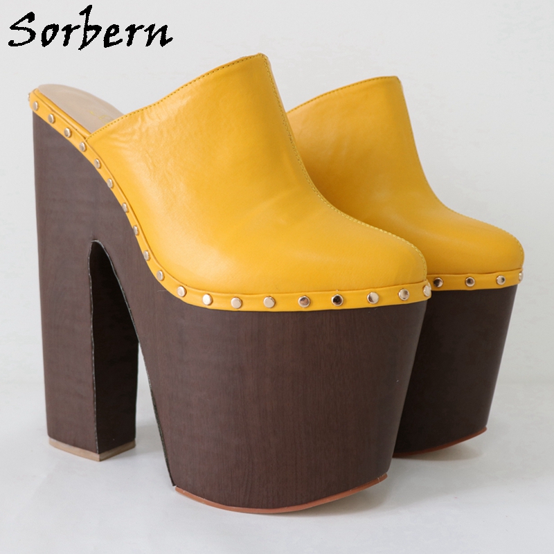 Sorbern Ingwer Gelb Pumpe Schu – Pump Heel Block Bewertung und Preis