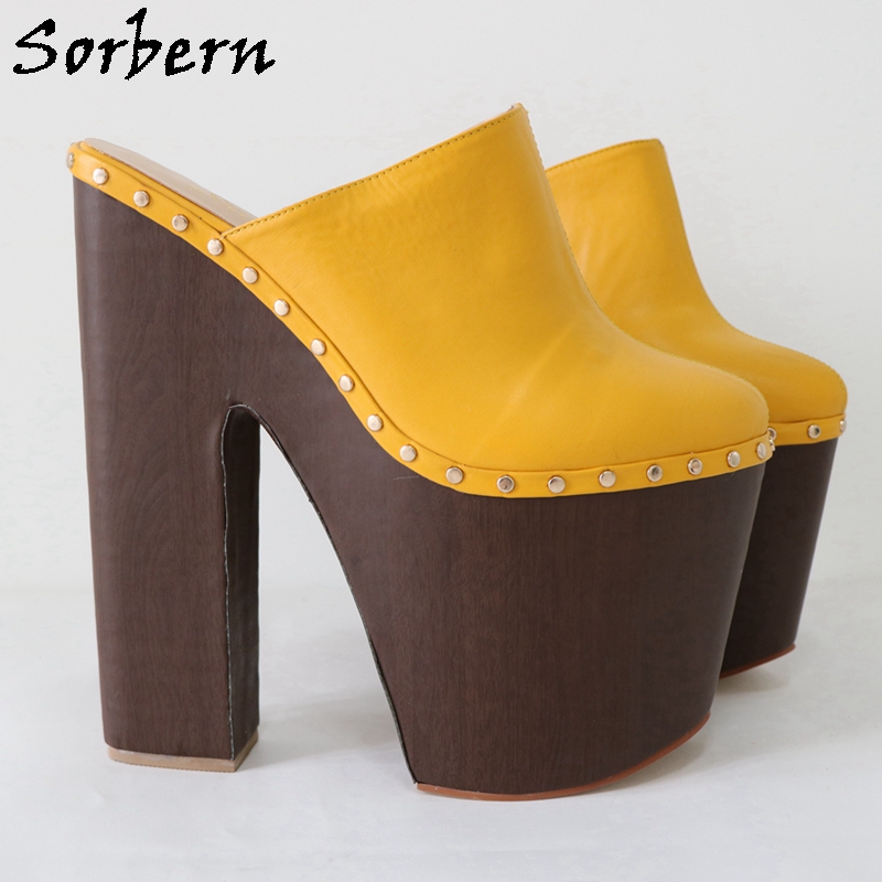 Sorbern Ingwer Gelb Pumpe Schu – Pump Heel Block Bewertung und Preis