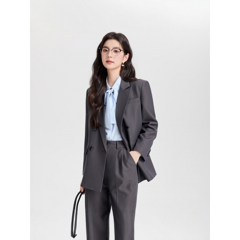 Marineblauer zweireihiger Dame – High End Women'S Formal Wear Bewertung und Preis