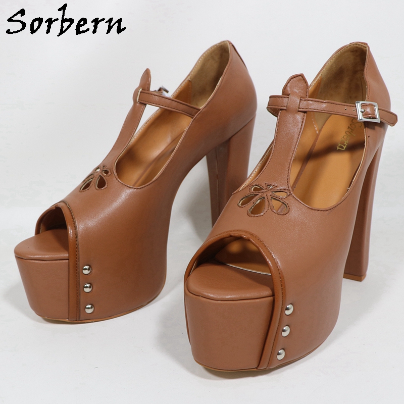 Sorbern Braune, matte Damen-Pu – Pump Heel Block Bewertung und Preis