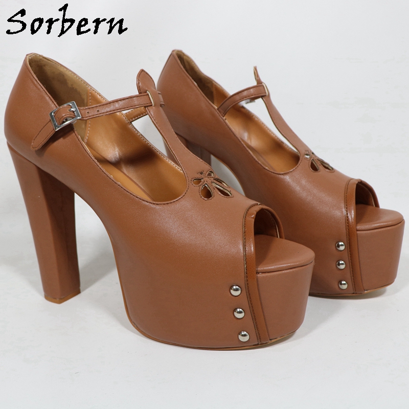 Sorbern Braune, matte Damen-Pu – Pump Heel Block Bewertung und Preis