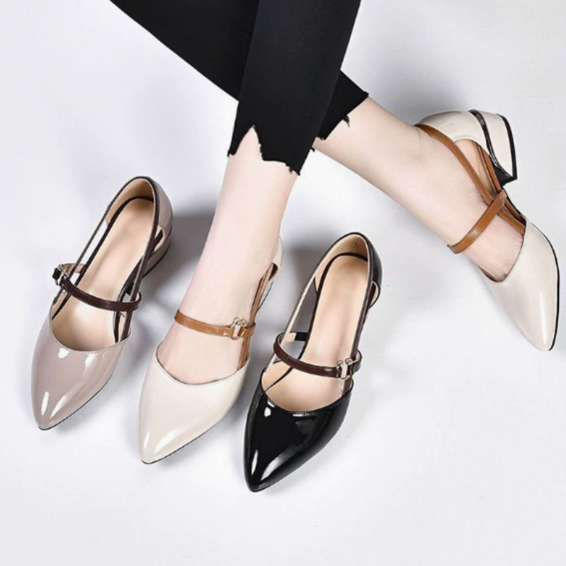Damen Zweifarbige Slingback-Sc – Pump Heel Block Bewertung und Preis