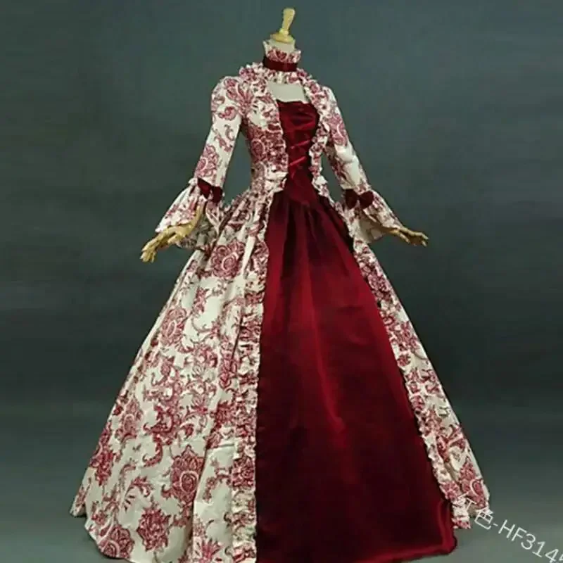 Übergröße Damen Gothic Blumen- – Victorian Women'S Formal Wear Bewertung und Preis