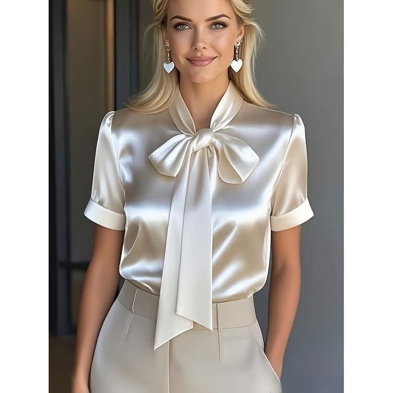 Elegantes Damen-Kurzarmhemd mi – Women Formal Wear Stitching Bewertung und Preis
